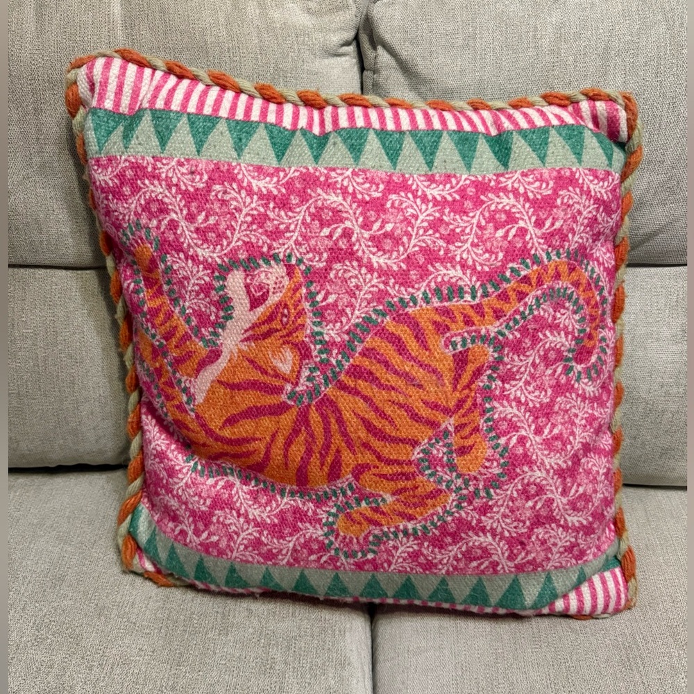 Anthropologie Tiger Accent Pillow